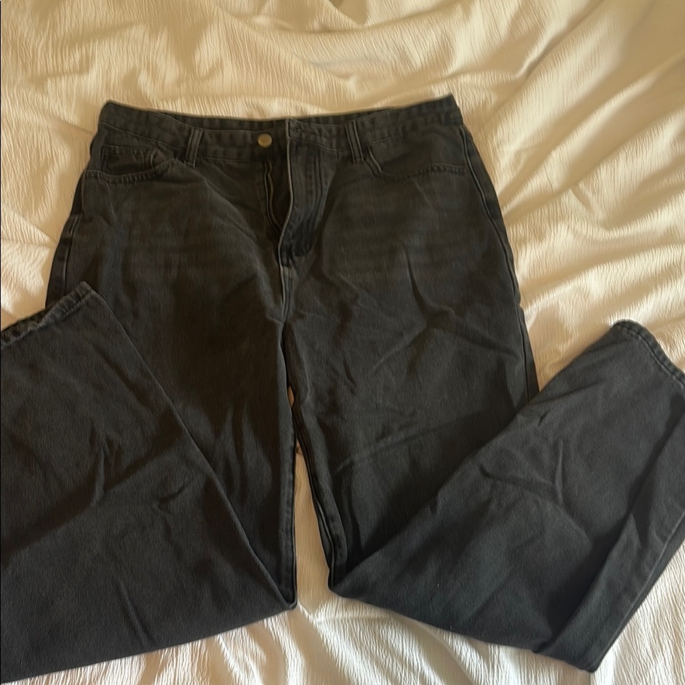 straight leg black jeans